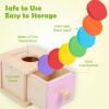 Adena Montessori Infant Toddlers Coin Box Montessori Toys for 6-12 Months Babies 1 Year 2 Year Old (2 in 1,Coin&Ball, Pink Door) view 2