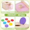 Adena Montessori Infant Toddlers Coin Box Montessori Toys for 6-12 Months Babies 1 Year 2 Year Old (2 in 1,Coin&Ball, Pink Door) view 4