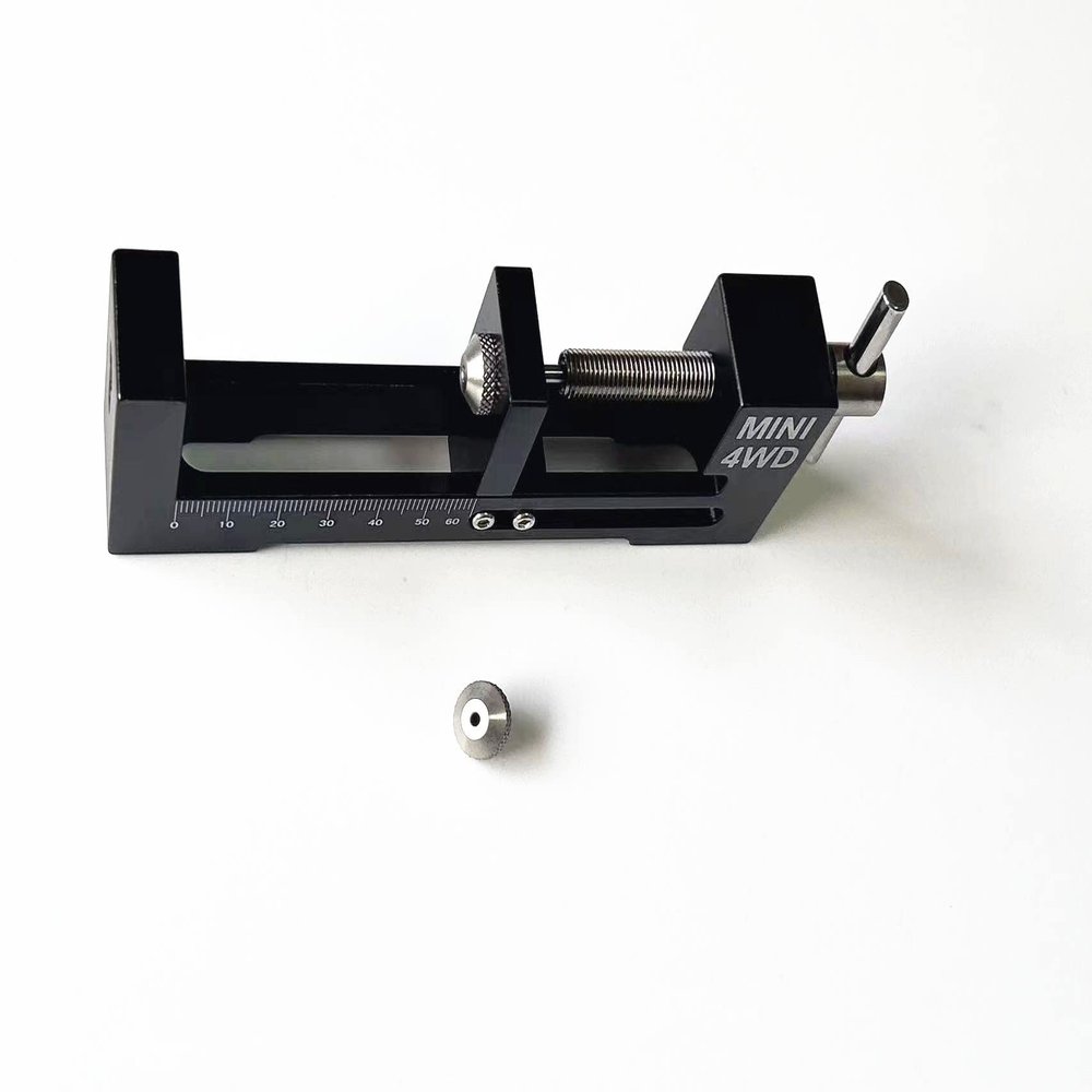 Aluminum Alloy 4WD Tire Loader with Bearing Aluminum Alloy 4WD Tire Loader Tamiya Mini 4WD Tool Large/Small Tool DIY Parts (Black, Second Generation)