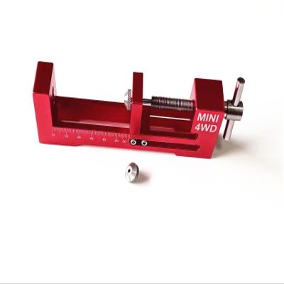 Aluminum Alloy 4WD Tire Loader with Bearing Aluminum Alloy 4WD Tire Loader Tamiya Mini 4WD Tool Large/Small Tool DIY Parts (red, Second Generation)