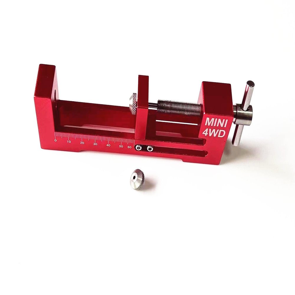 Aluminum Alloy 4WD Tire Loader with Bearing Aluminum Alloy 4WD Tire Loader Tamiya Mini 4WD Tool Large/Small Tool DIY Parts (red, Second Generation)