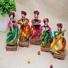 MC Recycled Material Rajasthani Musician Bawla Puppets Idol 11 x 28 cm Multicolor, 5 Pieces (Male Puppets) (Male Puppets) view 1