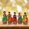 MC Recycled Material Rajasthani Musician Bawla Puppets Idol 11 x 28 cm Multicolor, 5 Pieces (Male Puppets) (Male Puppets) view 2