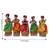 MC Recycled Material Rajasthani Musician Bawla Puppets Idol 11 x 28 cm Multicolor, 5 Pieces (Male Puppets) (Male Puppets) view 3