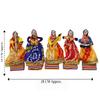 MC Recycled Material Rajasthani Musician Bawla Puppets Idol 11 x 28 cm Multicolor, 5 Pieces (Female Puppets) view 3