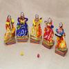 MC Recycled Material Rajasthani Musician Bawla Puppets Idol 11 x 28 cm Multicolor, 5 Pieces (Female Puppets) view 4