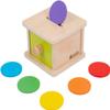 Adena Montessori Coin Box,Object Permanence Box for 1 Year Old Baby Coins,Wooden Ball Drop Developmental Toys for 6-12 Month Infant Toddler,Learning Kids Gifts(Yellow-Green Door) view 1