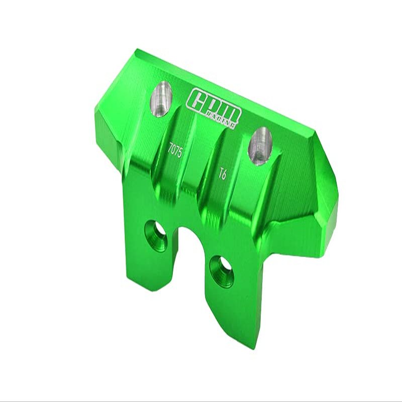 GPM Upgrades Aluminum 7075-T6 Rear Bumper for 1/8 4WD Sledge Monster Truck (95076-4) Rc Cars (Green)