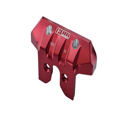GPM Upgrades Aluminum 7075-T6 Rear Bumper for 1/8 4WD Sledge Monster Truck (95076-4) Rc Cars (red)