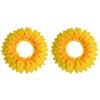 LUOZZY 2pcs Sunflower Headgear Funny Flower Costume Yellow Flower Headgear Performance Costume Photo Prop for Party Festival Kids (16.5 INCH / 42 CM) view 1