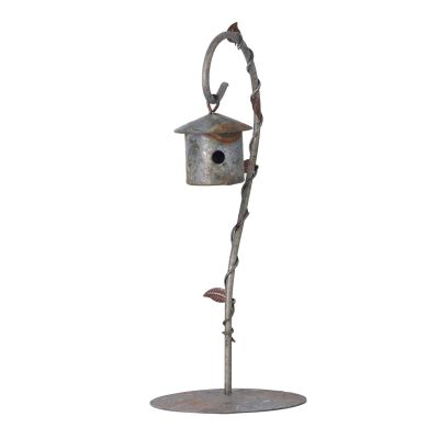 CHICIRIS Dollhouse Birdhouse High Simulation Sturdy Lifelike Environment Miniature Birdhouse Antique Finish Aluminum 1:12 Scale 1:6 Scale for Children to Decorate