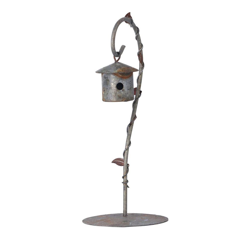 CHICIRIS Dollhouse Birdhouse High Simulation Sturdy Lifelike Environment Miniature Birdhouse Antique Finish Aluminum 1:12 Scale 1:6 Scale for Children to Decorate