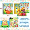 90shine 4PCS Easter Crafts for Kids Ages 4-8 Sticker Books - Basket Stuffer Gift Includes Bunny Egg Chick Gnome and More Designs Create 40 Pictures view 4