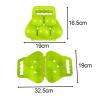 Almencla Multifunctional Snowball Clip 5 Balls Accessories Snowball Fight Sports Toys Snow Model Maker Clamps Play for Beach Outdoor Sports Backyard, Green view 3