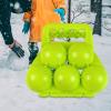 Almencla Multifunctional Snowball Clip 5 Balls Accessories Snowball Fight Sports Toys Snow Model Maker Clamps Play for Beach Outdoor Sports Backyard, Green view 4