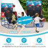 Goplus Kids Basketball Arcade Game, Dual Shot Basketball Game for 2 Players with 4 Balls & Inflation Pump, Indoor Outdoor Sport Play Birthday Gift Basketball Toy Set for Toddlers Children Teens Youth view 4
