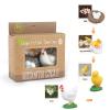 MIKNEKE Montessori Chicken Life Cycle with Flash Cards, Realistic Animal Figurines Toy, Animal Educational Matching Game for 3+ Year Old Toddlers Kids (Cock) view 1