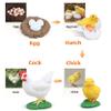 MIKNEKE Montessori Chicken Life Cycle with Flash Cards, Realistic Animal Figurines Toy, Animal Educational Matching Game for 3+ Year Old Toddlers Kids (Cock) view 2