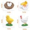 MIKNEKE Montessori Chicken Life Cycle with Flash Cards, Realistic Animal Figurines Toy, Animal Educational Matching Game for 3+ Year Old Toddlers Kids (Cock) view 3