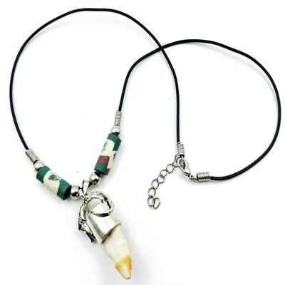 Alligator Tooth Necklace GT62 Gator New Orleans Louisiana Cajun Creole Voodoo Bayou Genuine