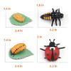 MIKNEKE Montessori Life Cycle Animal Figures with Flash Cards, Realistic Animal Figurines Toy, Educational Matching Game for 3+ Year Old Toddlers Kids (Ladybug) view 3