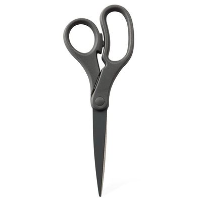 JAM Paper Precision 8-inch Stainless Steel Multi-Purpose/Heavy Duty Scissors, Pointed Tip, Grey (342GYZ)