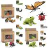 MIKNEKE Montessori Life Cycle Learning & Education Toys, Plastic Insect Ladybug Monarch Butterfly Tadpole to Frog Kit Life Cycle Toys for Kids, Preschool Learning Activities for Toddlers view 1