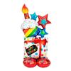 Stacked Birthday Icons 55" Mylar Balloon view 1