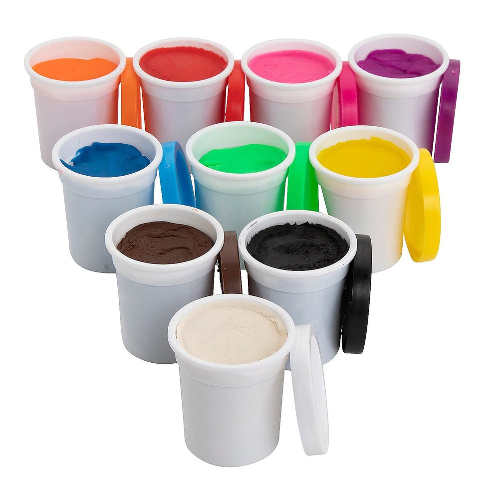 10-Color Dough Pack, 10 Pieces