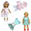 ReeRaa 20 pcs 18 inch Doll Clothes and Accessories for American 18 inch Girl Doll Clothes Gift Including 10 Complete Sets of Clothing view 3