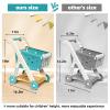 Jovow 102pcs Kids Shopping Cart Trolley Play Set with Pretend Food and Accessories,Perfect for Ages 3+ Pretend Play and Role-Playing Games view 4