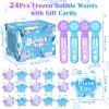 Winrayk 24 Large Snowflake Bubble Wands with Gift Card, Frozen Party Favors for Kids Bubbles Bulk, Winter Christmas Birthday Gift Pinata Filler Goodie Bag Stuffer Boys Girls Valentines Classroom Prize view 2