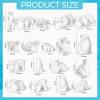 Sosation 32 Pieces Mini Polar Bear Figurines Christmas Decoration Animal Toys Set Winter Realistic Polar Bear Figurines Kit Miniature Stuffed Cake Toppers for Christmas Birthday Home Decor view 2