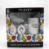 Culture Fly Friends Whiteboard Set - Retro Multicolored Writing Board with Dry Erase Board, String Lights, Planter view 2