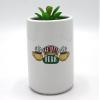 Culture Fly Friends Whiteboard Set - Retro Multicolored Writing Board with Dry Erase Board, String Lights, Planter view 3