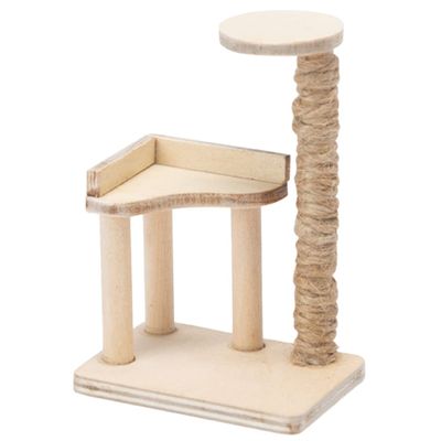 Miniature Cat Climbing Frame Miniature Cat Animals Toys for Kids 3-5 Cat Tower Home Furniture Miniature Furniture Miniature Cat Climbing Tower Wooden Cat Doll House Birch