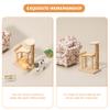 Miniature Cat Climbing Frame Miniature Cat Animals Toys for Kids 3-5 Cat Tower Home Furniture Miniature Furniture Miniature Cat Climbing Tower Wooden Cat Doll House Birch view 4