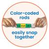 hand2mind Reading Rods Sentence Construction, Sentence Building for Kids, Parts of Speech Linking Cubes, Learn to Read Toys, Reading Tools for Kids, Science of Reading Manipulatives view 3