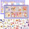 2000 Pcs Cute Stickers, Waterproof Vinyl Transparent Stickers, Kawaii Fun Stickers for Water Bottle Laptop Scrapbook Journaling, 200 Sheets Animal Stickers Boxed Gifts for Kids Teens Girls Boys view 1