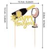 1 PCS 2026 Happy New Year Cake Topper Assembled Glitter Fireworks Cheers to 2026 New Year's Eve Cake Pick Hello 2026 Cake Decorations for Welcome 2026 Happy New Year Theme Holiday Party Supplies view 2