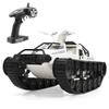 Goolsky Remote Control Tank, 1:12 Scale RC Tank Car, 4WD High Speed Army Vehicle Truck with 360 Rotating, 2.4Ghz All Terrain Off-Road RC Rock Crawler for Kids and Adults (White) view 1