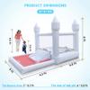 Inflatable White Bounce House for Kids with UL Blower-Portable, Large Ball Pool and Jump Space 3in1 Bouncy Castles A Spacious Joy-Room Bounce House for Kids 3-12 (Oxford material-13' L X 8' W X 8' H) view 3