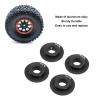 VBESTLIFE RC Wheel Adapter, 4 Pcs Wheel Adapter Gasket Aluminum Alloy Sturdy Wheel Adapter for UDR 1/7 RC Car (Black) view 2