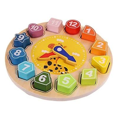 Colorful Wooden Sorting Clock for Kids Educational & Skill Improvement- Multicolored
