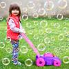 Bennol Pink and Purple Bubble Lawn Mower for Toddlers, Kids Automatic Bubble Blower Maker Machine, Outdoor Gardening Push Toys, Birthday Gifts for Preschool Baby Girls Boys view 2