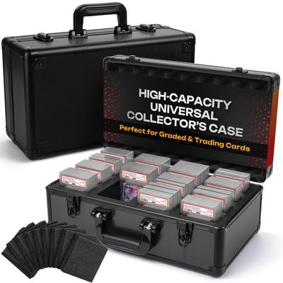 FunGuys Graded Card Storage Box, Trading Card Case for PSA Graded Pokemon, Sports Card Storage Boxes as PSA Holder, Baseball Card Slab Case Holder for Trading Cards