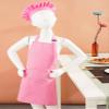 Duoremi Kids Children Kitchen Chef Costume 2Pcs Sets Chef Apron with Hat Baking Painting Cosplay Outfit Pink Medium view 4