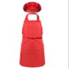 Duoremi Kids Children Kitchen Chef Costume 2Pcs Sets Chef Apron with Hat Baking Painting Cosplay Outfit Red Medium view 2