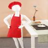 Duoremi Kids Children Kitchen Chef Costume 2Pcs Sets Chef Apron with Hat Baking Painting Cosplay Outfit Red Medium view 3