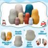 Chivao 8 Pieces Russian Nesting Dolls, Silicone Matryoshka Doll Easter Toys Educational Toy Stacking Nesting Dolls for Toddlers, Gift for Kids Boys Girls(Penguin) view 3
